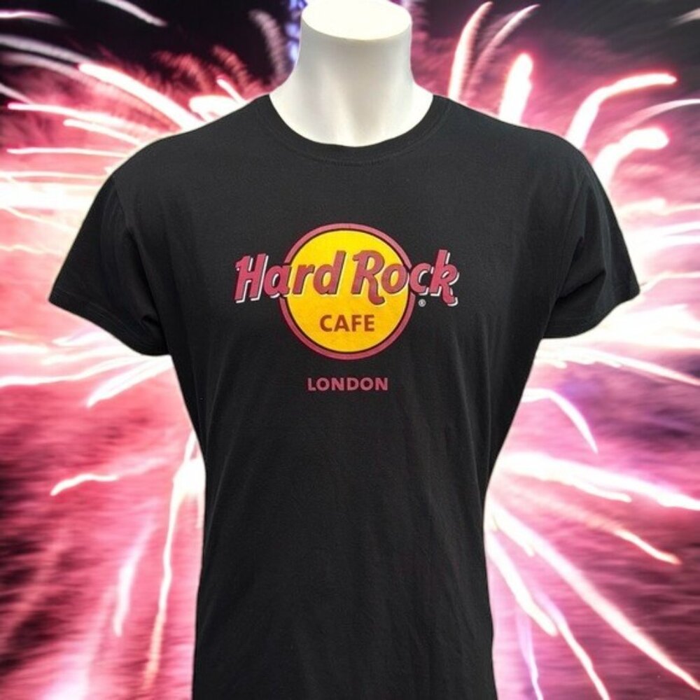 Hard Rock Cafe London England Classic '71 Black Yellow Red Women's T-Shirt XXL - Picture 3 of 11